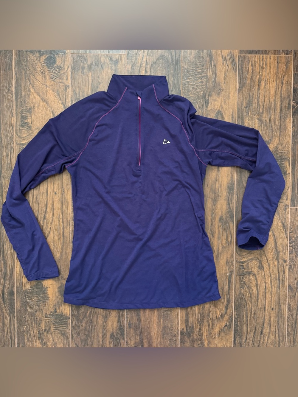 Merino Blend by Paradox Medium Purple Quarter Zip Pullover Base Layer